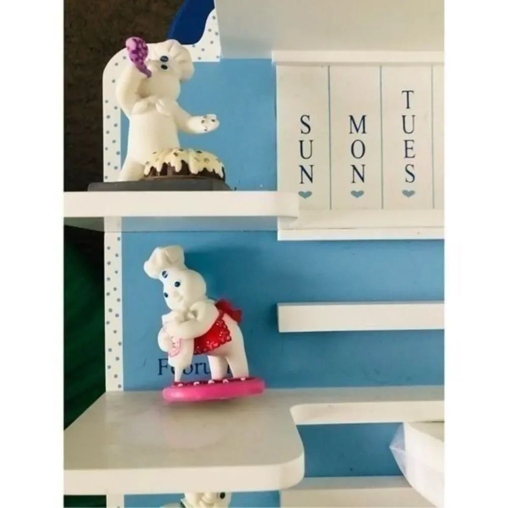 Pilsberry vintage wall wood ceramic figurines 15x22” calendar